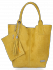 Kožené kabelka shopper bag Vittoria Gotti žltá B23