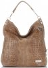Kožené kabelka shopper bag Vittoria Gotti zemitá V898