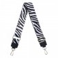 Modny Pasek Do Torebki Zebra P002 Czarny