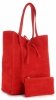 Kožené kabelka shopper bag Vera Pelle 601 červená