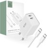 TECH-PROTECT C35W 2-PORT NETWORK CHARGER PD35W + TYPE-C CABLE WHITE