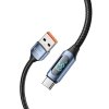 TECH-PROTECT ULTRABOOST LED TYPE-C KABEL  66W/6A 200CM BLUE