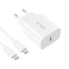 TECH-PROTECT NC20W 1-PORT ŁADOWARKA SIECIOWA  PD20W + KABEL TYP-C  WHITE