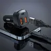 Acefast ładowarka samochodowa 66W 2x USB / USB Typ C, PPS, Power Delivery, Quick Charge 4.0, AFC, FCP, SCP czarny (B9)