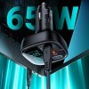 Acefast ładowarka samochodowa 101W 2x USB Typ C / USB, PPS, Power Delivery, Quick Charge 4.0, AFC, FCP czarny (B5)