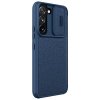 Nillkin Qin Cloth Pro Case etui do Samsung Galaxy S22 osłona na aparat kabura pokrowiec obudowa z klapką niebieski