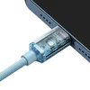 Kabel Baseus CAJY001303 Lightning - USB-C PD 20W 480Mb/s 1,2m - niebieski