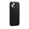 iCarer Oil Wax Premium Leather Case skórzane etui iPhone 14 Plus magnetyczne z MagSafe czarny (WMI14220703-BK)