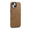 iCarer Oil Wax Premium Leather Case skórzane etui iPhone 14 Plus magnetyczne z MagSafe brązowy (WMI14220703-TN)