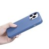 iCarer Litchi Premium Leather Case skórzane etui iPhone 14 Pro Max magnetyczne z MagSafe jasnoniebieski (WMI14220712-LB)