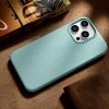 iCarer Litchi Premium Leather Case skórzane etui iPhone 14 Pro Max magnetyczne z MagSafe zielony (WMI14220712-GN)