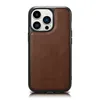 iCarer Leather Oil Wax etui iPhone 14 Pro Max skórzany pokrowiec brązowe (WMI14220720-BN)