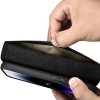 iCarer Oil Wax Wallet Case 2in1 etui iPhone 14 Pro skórzany pokrowiec z klapką Anti-RFID czarny (WMI14220722-BK)