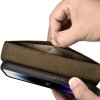 iCarer Oil Wax Wallet Case 2in1 etui iPhone 14 Pro Max skórzany pokrowiec z klapką Anti-RFID brązowy (WMI14220724-BN)