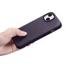 iCarer Case Leather pokrowiec etui z naturalnej skóry do iPhone 14 Plus ciemnofioletowy (kompatybilne z MagSafe)