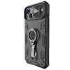 Nillkin CamShield Armor Pro Magnetic Case etui iPhone 14 Plus MagSafe pancerny pokrowiec podstawka ring czarny