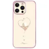 Etui silikonowe z kryształami Swarovski Kingxbar Wish Series do iPhone 14 Pro - różowe