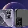 Kingxbar PQY Ice Crystal Series magnetyczne etui iPhone 14 Plus MagSafe fioletowe