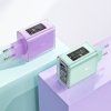 Acefast ładowarka GaN 65W 3 porty (1xUSB, 2xUSB C) zielona (A45)