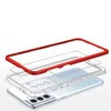 Clear 3in1 etui do Samsung Galaxy S23+ silikonowy pokrowiec z ramką czerwone