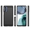 Carbon Case etui do Motorola Moto G62 5G elastyczny silikonowy karbonowy pokrowiec czarne