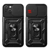Pancerne etui z podstawką i osłoną aparatu do iPhone 15 Plus Hybrid Armor Camshield - różowe