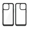 Wzmocnione etui z elastyczną ramką do iPhone 15 Pro Max Outer Space - czerwone