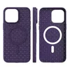 Plecione etui MagSafe Woven Case do iPhone 15 Pro Max - fioletowe