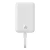 Powerbank Baseus Magnetic Mini MagSafe 10000mAh 30W z wbudowanym kablem USB-C - biały + kabel Baseus Simple Series USB-C - USB-C
