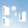 Kabel 3 w 1 Joyroom S-IW008 magnetyczna ładowarka USB-A - Lightning/USB-C 1.2m - biały