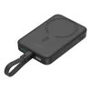 Powerbank Baseus Magnetic Mini MagSafe 10000mAh 20W z wbudowanym kablem Lightning - czarny + kabel Baseus Simple Series USB-C - 