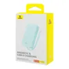 Powerbank Baseus Magnetic Mini MagSafe 10000mAh 20W z wbudowanym kablem Lightning - niebieski + kabel Baseus Simple Series USB-C