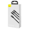 Kabel Baseus Rapid Series 3w1 USB-C - USB-C / Lightning / micro USB 20W PD 1.5m - czarny