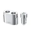 Rozdzielacz Baseus CRDYQ-0S 2x gniazdo zapalniczki 80W 2x USB-A 3.1A - srebrny