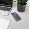 Etui Glitter Case MagSafe na iPhone 16 - fioletowe z brokatem