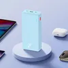 Powerbank Baseus Airpow 20W 20000mAh z białym kablem Baseus Simple Series USB-A - USB-C 50cm - niebieski