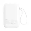 Powerbank Baseus QPow 2 30W 10000mAh z wbudowanymi kablami USB-C - biały