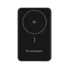 Powerbank Wozinsky WLWP-10KA0Y3S 22,5W PD Qi2 10000 mAh, z podstawką, 1x USB-A, 1x USB-C - czarny