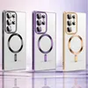 Etui Wozinsky Electroplated Magsafe na Samsung Galaxy S24 FE - różowe