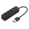 Hub Orico TWU32-4A USB-A 3.1 / 1x USB-A 3.1 + 3x USB-A 2.0 + USB-C 5V/3A - czarny