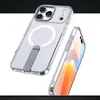 Etui Hybrid Armor X na iPhone 17 Pro z podstawką kompatybilne z MagSafe - przezroczyste