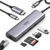 HUB 7w1 Ugreen CM512 USB-C / 2x USB-A 3.2 / HDMI 4K / czytnik SD TF / USB-C PD 100W / RJ45 - szary