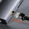 Baseus Metal Gleam 11w1 wielofunkcyjny HUB USB Typ C - 3x USB 3.2 Gen 1 5Gbps / USB Typ C PD 100W / 3,5 mm mini jack AUX / VGA F