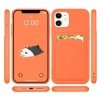 Card Case silikonowe etui portfel z kieszonką na kartę dokumenty do Samsung Galaxy S21 Ultra 5G bordowy