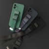 Rope case żelowe etui ze smyczą łańcuszkiem torebka smycz iPhone 12 czerwony