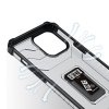 Crystal Ring Case pancerne hybrydowe etui pokrowiec + magnetyczny uchwyt iPhone 11 Pro Max czerwony