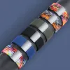 Pleciony materiałowy pasek bransoletka Strap Fabric opaska do Apple Watch 42 / 44 / 45 / 49 mm - czarno-biały
