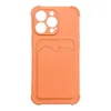 Card Armor Case etui pokrowiec do iPhone 11 Pro portfel na kartę silikonowe pancerne etui Air Bag pomarańczowy