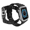 Pasek z etui ochronnym Protect Strap Band do Apple Watch 38 / 40 / 41 mm opaska obudowa pancerna - czarny, srebrny