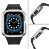 Pasek z etui ochronnym Protect Strap Band do Apple Watch 38 / 40 / 41 mm opaska obudowa pancerna - czarny, srebrny